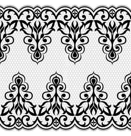 Simple flower knitting pattern vector