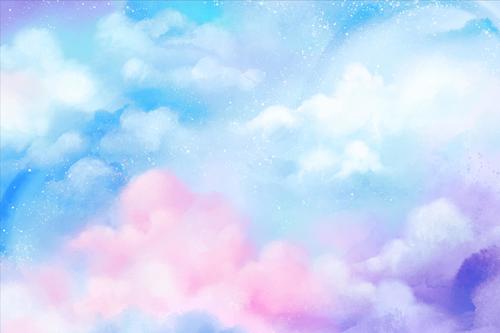 Sky watercolor painting vector