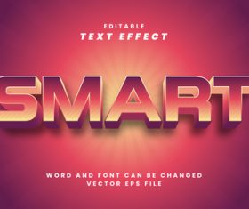 Smart vector editable text effect