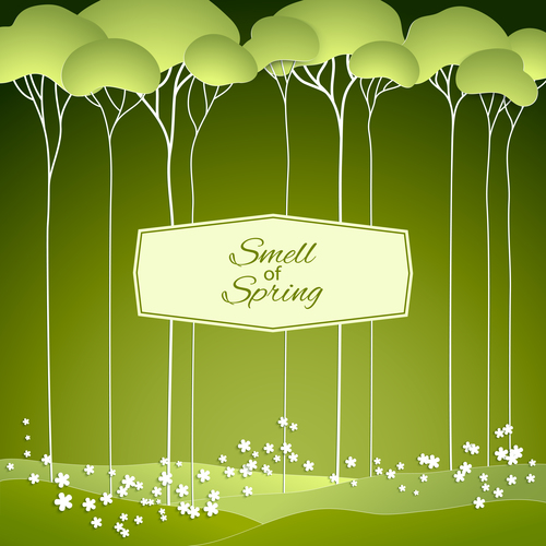 Smell of spring vector background