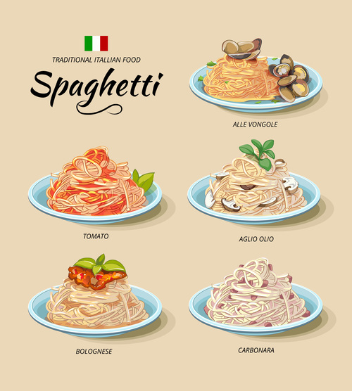 Spaghetti icon vector