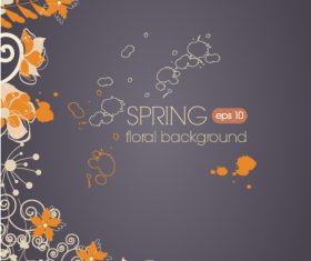 Spring floral background vector
