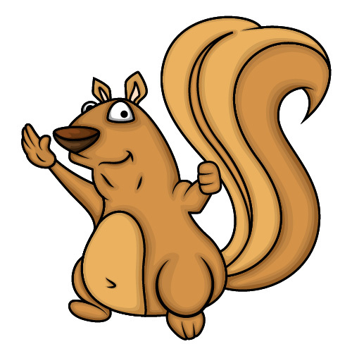 Squirrel waving hand vector