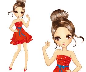 Stunning girl vector