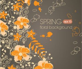 Summer floral background vector