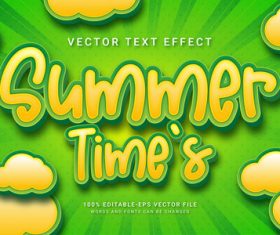 Summer time vector text effect