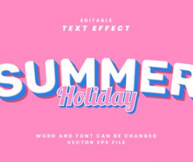 Summer vector editable text effect