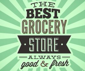 The best grocery card vector