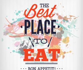 The best place to eat card vector