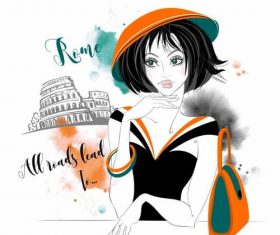 Travel to Rome vector