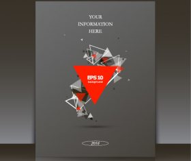 Triangle composition brochure background vector