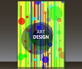 Tricolor line brochure background vector