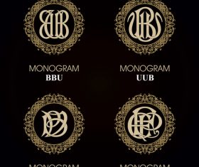 UUB monograms in vector
