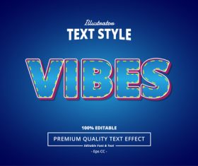 VIBES text effect vector
