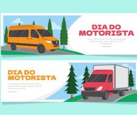 Van banner vector