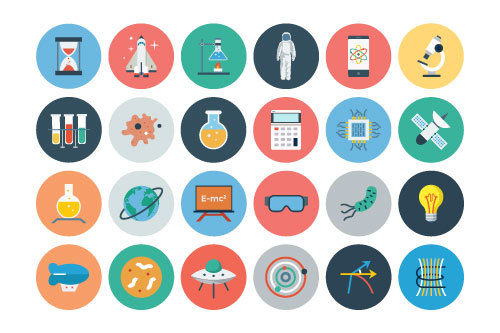 Various technology icons vector