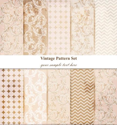 Vintage patterns vector