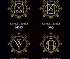 WY monograms in vector