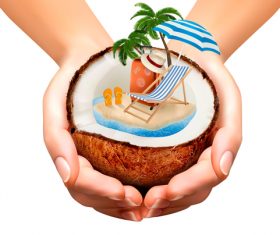 Want to travel concept background vector