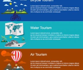Water tourism concept banner vector