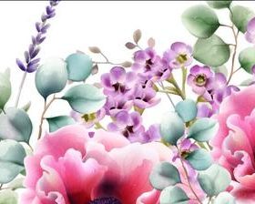 Watercolor wild flower vector