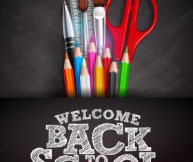 Welcome back to school flyer vector