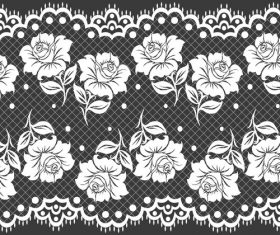 White flower decorative pattern vector