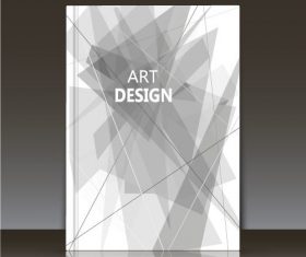 White geometric pattern brochure background vector