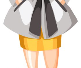 Women character cartoon model vector