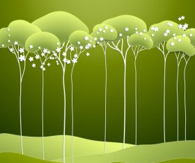 Woods cartoon illustration vector background