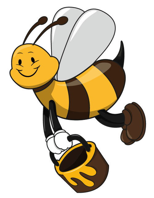 Work bee icon vector