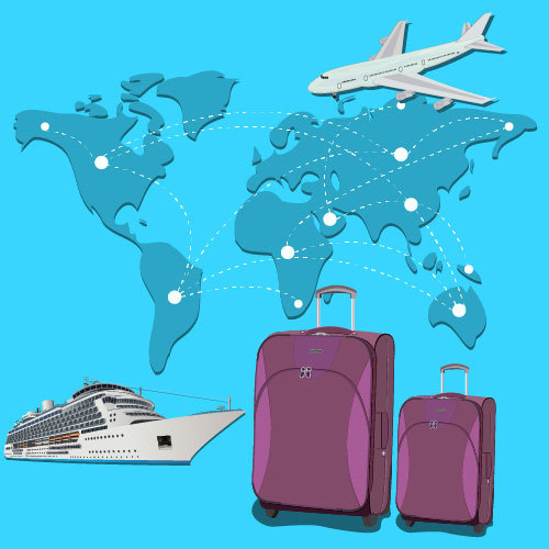 Worldwide travel concept vector