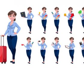 Young beautiful woman vector