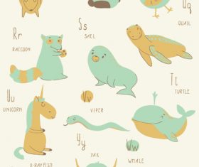ZOO alphabet vector