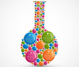 Abstract bottle infographic vector