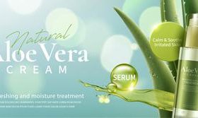 Aloe vera cream cosmetic vector