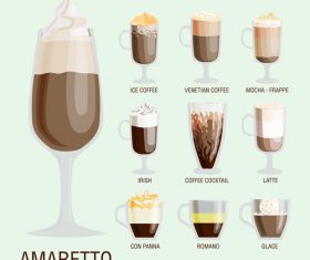 Amaretto coffee vector