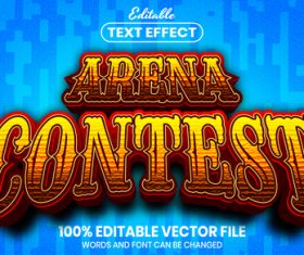 Arena contest text font style vector