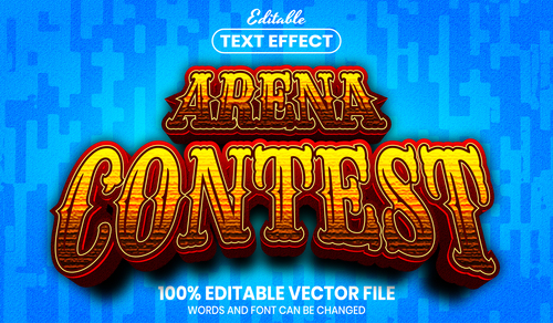 Arena contest text font style vector
