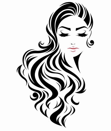 Artificial curly hairstyle vector