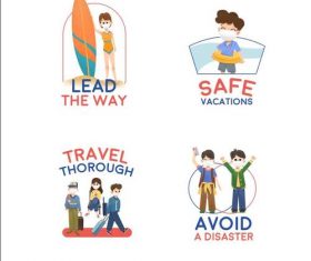 Avoid a disaster Covid-19 prevention concept illustration vector
