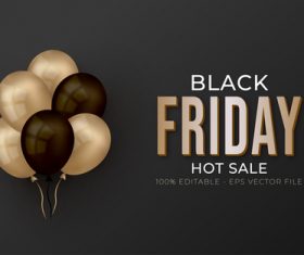 BLACK FRIDAY text font style vector