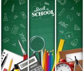 Back to school background banner vector