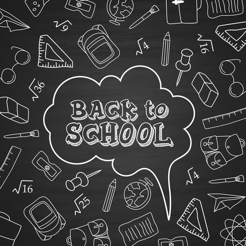 Back to school blackboard newspaper vector