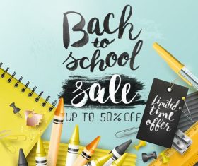 Back to school sale down vector