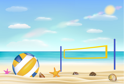 Beach volleyball vector
