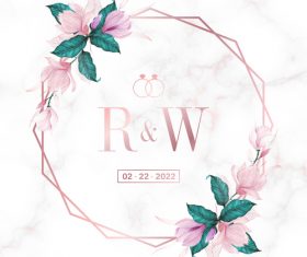 Beautiful wedding invitation card design vector