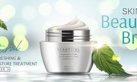 Beauty brightskin care advertising vector