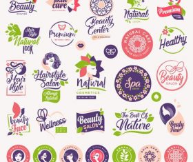 Beauty label vector