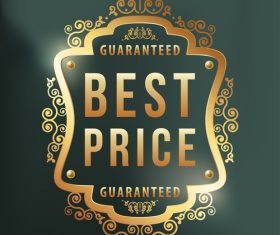 Best price label design vector